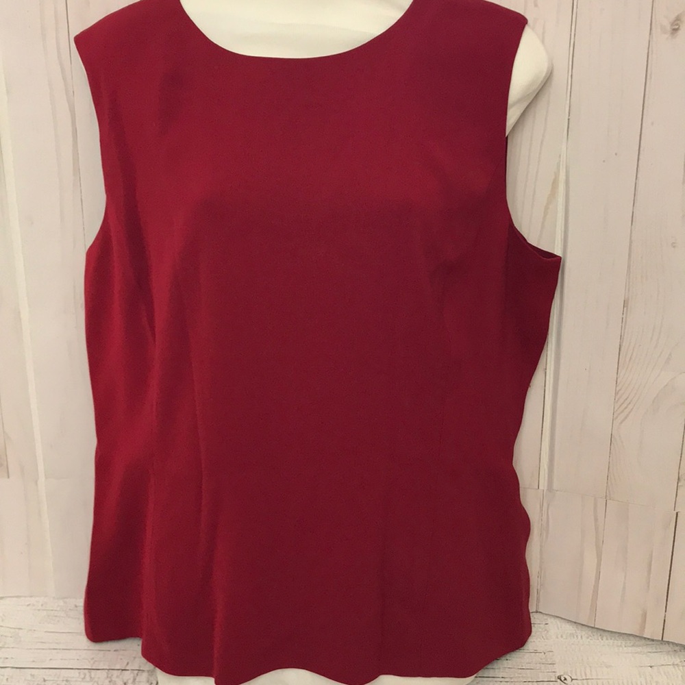 Liz Claiborne red sleeveless top